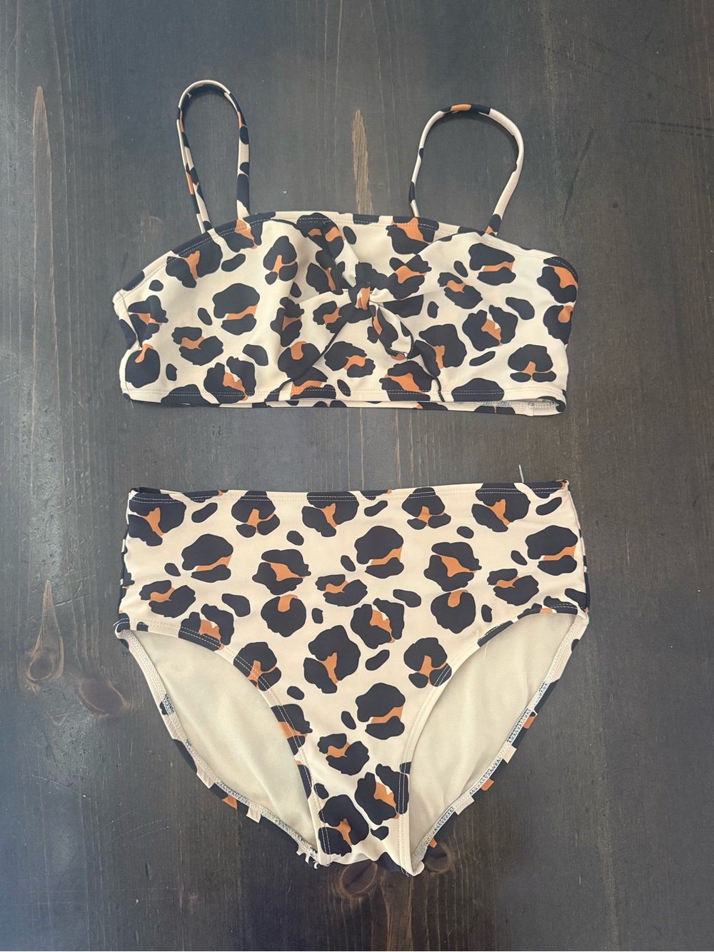 art class Girls Leopard Print Bikini, girls XL 14-16